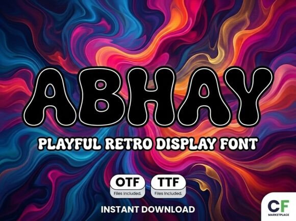 Abhay: A Retro Display Font That Stops Scrolling