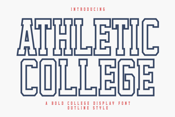 Athletic College Outline: A Bold Display Font for Digital Branding