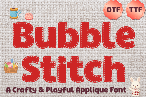 Bubble Stitch Typeface: A Cozy Appliqué Font for Branding