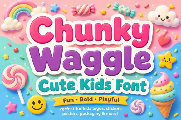 Chunky Waggle: A Joyful Display Font for Editorial Design