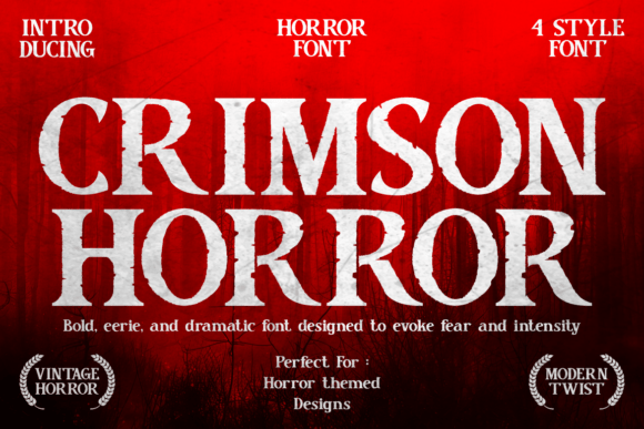 Crimson Horror: A Terrifyingly Bold Serif Font for Web Design