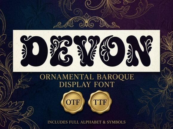 Devon: A Regal-Romantic Display Font for Captivating Campaigns