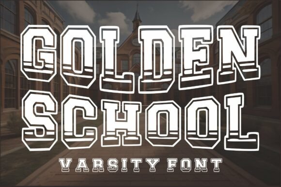 Golden School: A Vintage Collegiate Font for Bold Branding