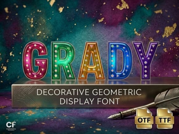 Grady: A Decorative Display Font That Feels Like Royal Luxury