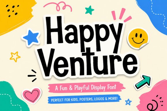 Happy Venture: The Playful Display Font for Joyful Campaigns