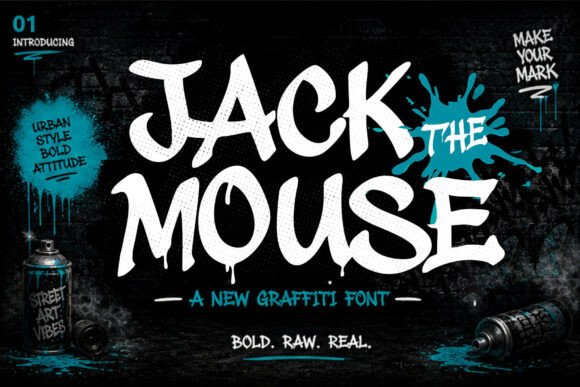 Jack the Mouse: A Bold Graffiti Display Font for Editorial Impact