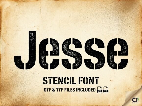 Jesse: A Bold Stencil Font for Campaign Creatives
