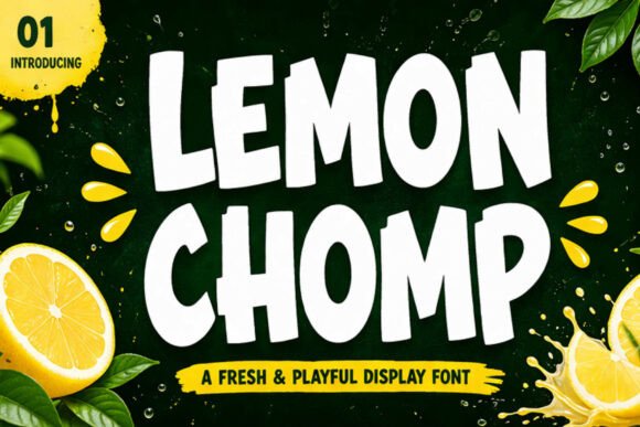 Lemon Chomp: A Lively Display Font for Campaign Creatives