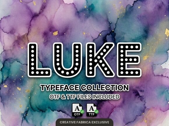 Luke Display Font: Vintage Neon for Standout Campaign Graphics