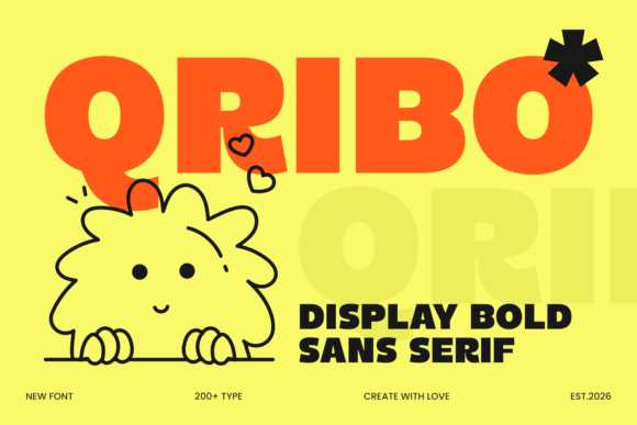 Qribo: A Bold Sans Serif Typeface with Edible Personality