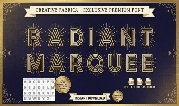 Radiant Marquee: A Premium Display Font for Handmade Brands