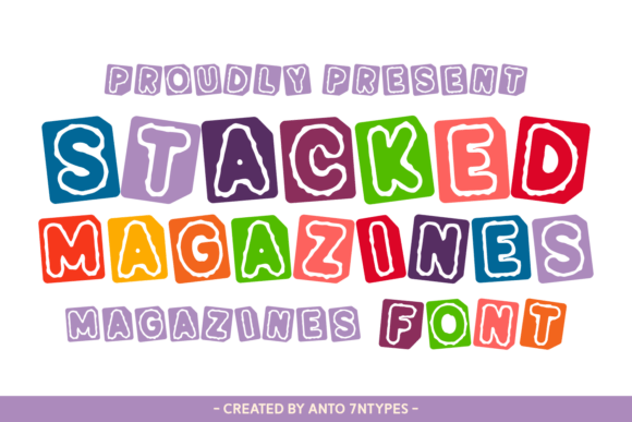 Stacked Magazines: A Bold Display Font for Handmade Branding