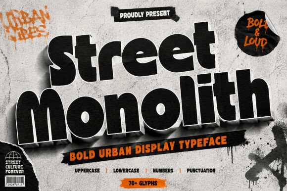 Street Monolith: A Bold Display Font for Editorial Design