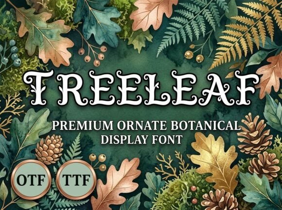Treeleaf: A Rustic Display Font for Editorial Storytelling