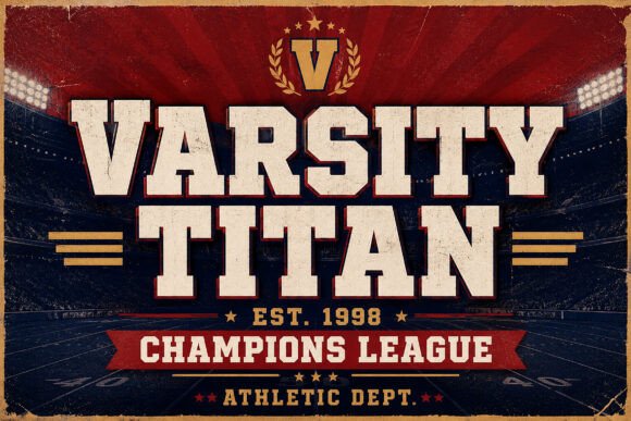 Varsity Titan: The Athletic Display Font for Bold Campaigns