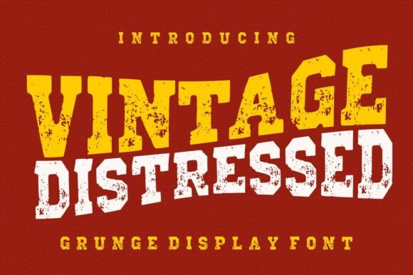 Vintage Distressed Font for Handmade Labels & Printables